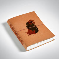 Leaf Design Recycled Leather Softcover Notebook 2